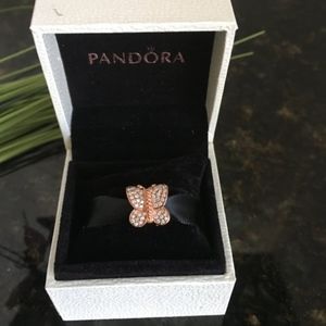 Pandora Rose Gold Butterfly Charm 